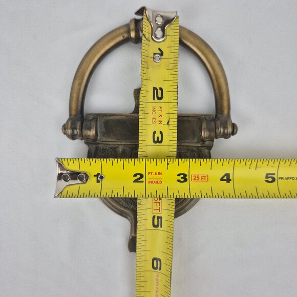 Vintage Brass Door Knocker Christian Theme Welcome in the Name of CHRIST  80's - Picture 16 of 16